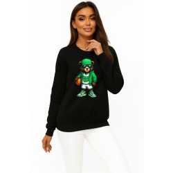 Sieviešu melns džemperis „Coon“ ar pomponu