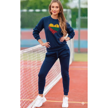 Sieviešu tumši zils sporta komplekts Lietuva