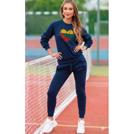 Sieviešu tumši zils sporta komplekts Lietuva