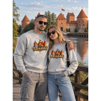 Vīriešu gaiši pelēks džemperis Trakai