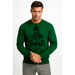 Tumši zaļš džemperis ar kapuci Dakar (melns)