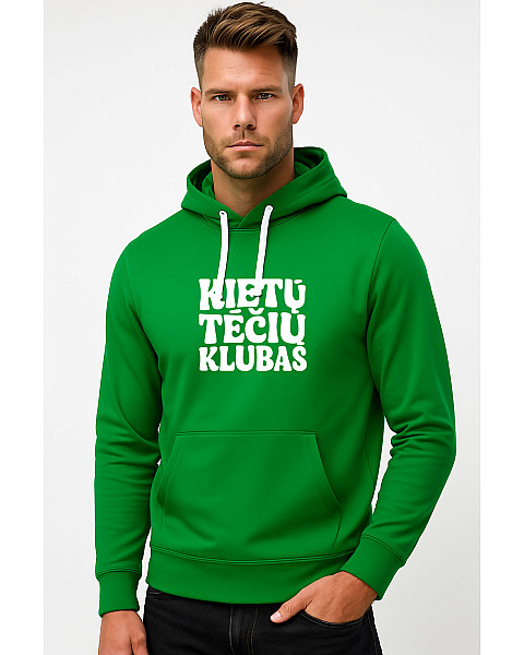 Vīriešu zaļa jaka ar kapuci Cool Dads Club (balta)