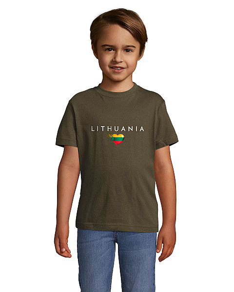 Bērnu kakla krekli „Lithuania“ (balti)