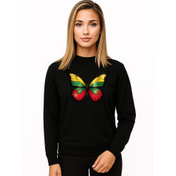 Sieviešu melns džemperis bez kapuces Drugelis LT