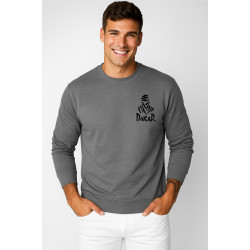 Vīriešu tumši pelēks džemperis ar kapuci Dakar (melns)