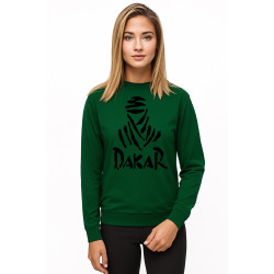 Sieviešu tumši zaļš džemperis ar kapuci Dakar (melns)