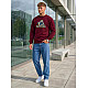 Vīriešu bordo krāsas džemperis Kretinga