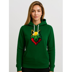 Sieviešu tumši zaļais džemperis „Vilks“