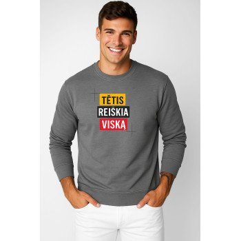 Vīriešu tumši pelēks džemperis Daddy's real deal