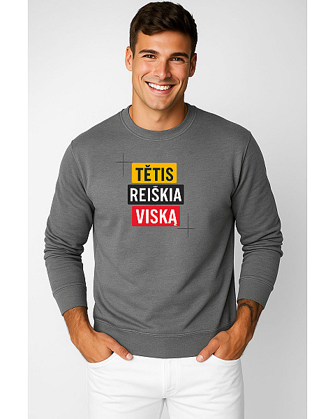 Vīriešu tumši pelēks džemperis Daddy's real deal
