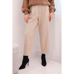 Sieviešu bikses ar augstu vidukli Lori brūnā krāsā