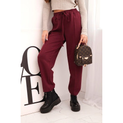 Sieviešu bordo krāsas bikses Ador