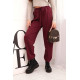 Sieviešu bordo krāsas bikses Ador