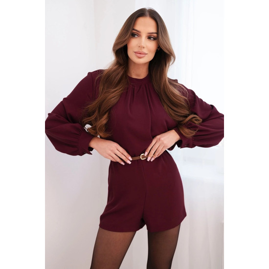 Sieviešu bordo krāsas kombinezons Elic