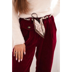 Sieviešu bordo krāsas bikses Rica