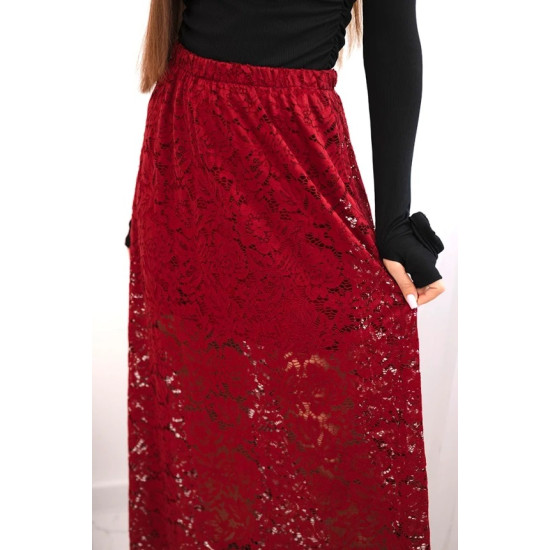 Sieviešu bordo krāsas svārki Silma