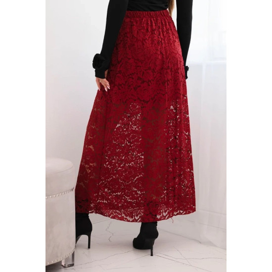 Sieviešu bordo krāsas svārki Silma