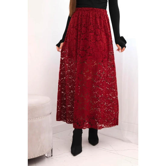 Sieviešu bordo krāsas svārki Silma