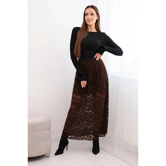 Sieviešu svārki brūnā krāsā Silma