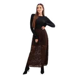 Sieviešu svārki brūnā krāsā Silma