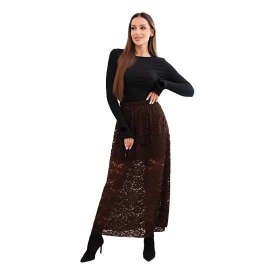 Sieviešu svārki brūnā krāsā Silma