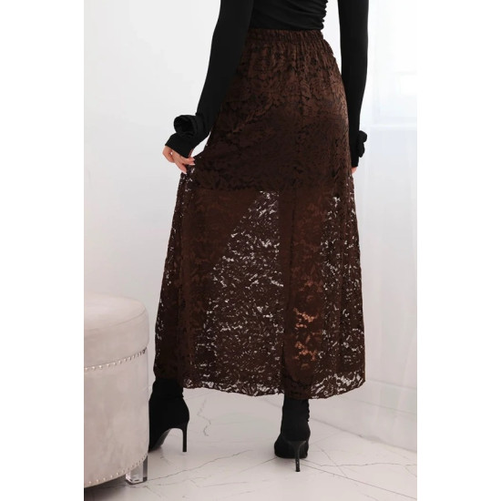 Sieviešu svārki brūnā krāsā Silma