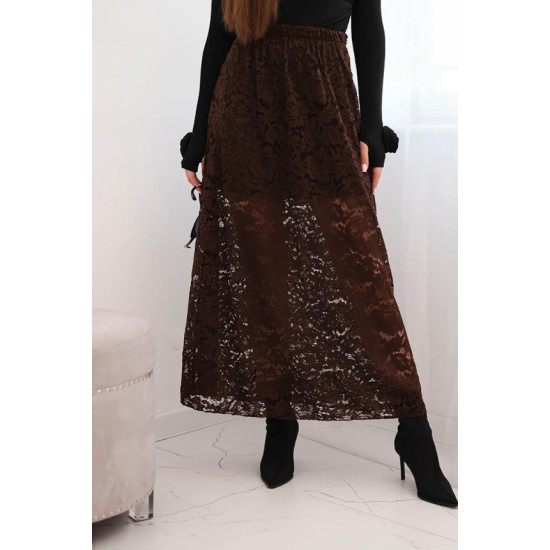 Sieviešu svārki brūnā krāsā Silma