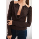 Sieviešu brūna blūze
