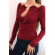 Sieviešu bordo krāsas blūze