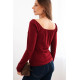 Sieviešu bordo krāsas blūze