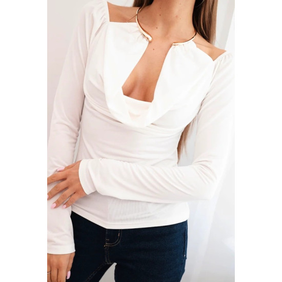 Sieviešu balta blūze