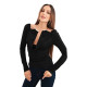 Sieviešu melna blūze