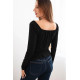 Sieviešu melna blūze