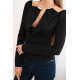 Sieviešu melna blūze