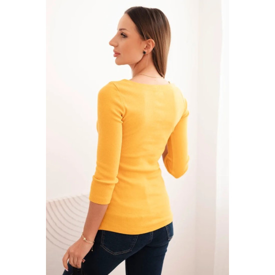 Sieviešu spilgti dzeltena blūze Carla