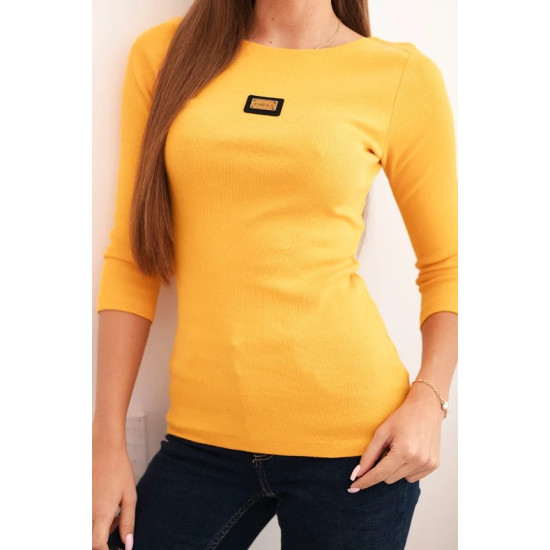 Sieviešu spilgti dzeltena blūze Carla