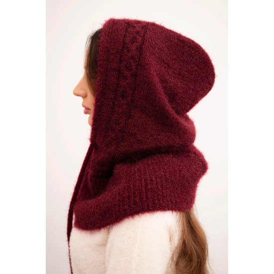 Sieviešu bordo krāsas cepure Berlin