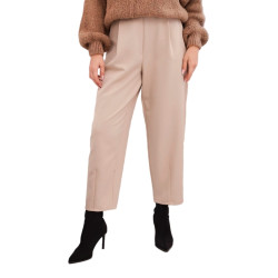 Sieviešu bikses ar augstu vidukli Lori brūnā krāsā