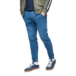 Vīriešu zili džinsi ar savelkamu vidukli Patrick