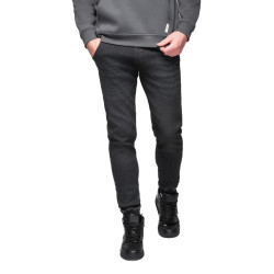 Vīriešu melni džinsi ar savelkamu vidukli Patrick