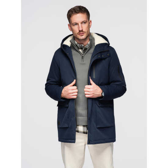 Vīriešu tumši zila ziemas jaka Elot