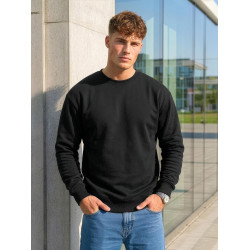 Vīriešu melns džemperis ar kapuci Tērauds