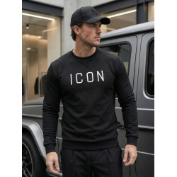 Vīriešu melns džemperis Icon
