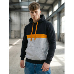 Vīriešu melns džemperis Ovil