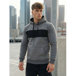 Tumši pelēks džemperis ar kapuci City