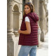 Sieviešu bordo krāsas veste ar kapuci Senti Sieviešu vestes