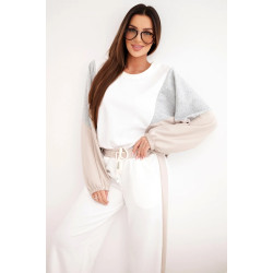 Sieviešu divkrāsains brīvā laika komplekts ar gaiši brūnu ielaidumu Gabi