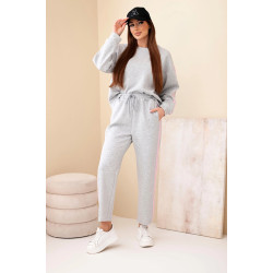 Sieviešu pelēks komplekts ar svītrām Ambi