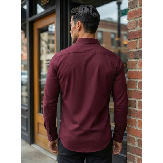 Vīriešu bordo krekls Tops Krekli