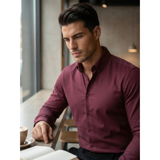 Vīriešu bordo krekls Tops Krekli